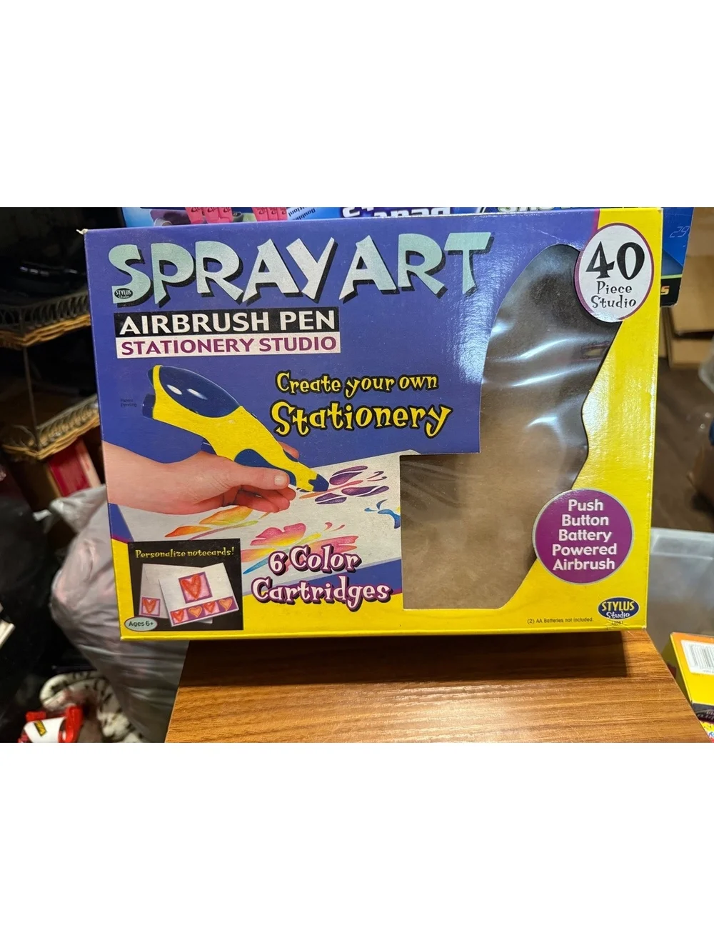 Spray Art Airbrush Pen Stationery Studio 40 Piece Set with 6 Color Cartridges